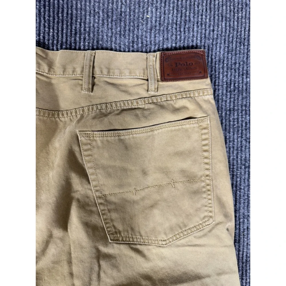 Polo Ralph Lauren Chino Pants 44B 44x30 Khaki Straight Leg Stretch Beige Tan